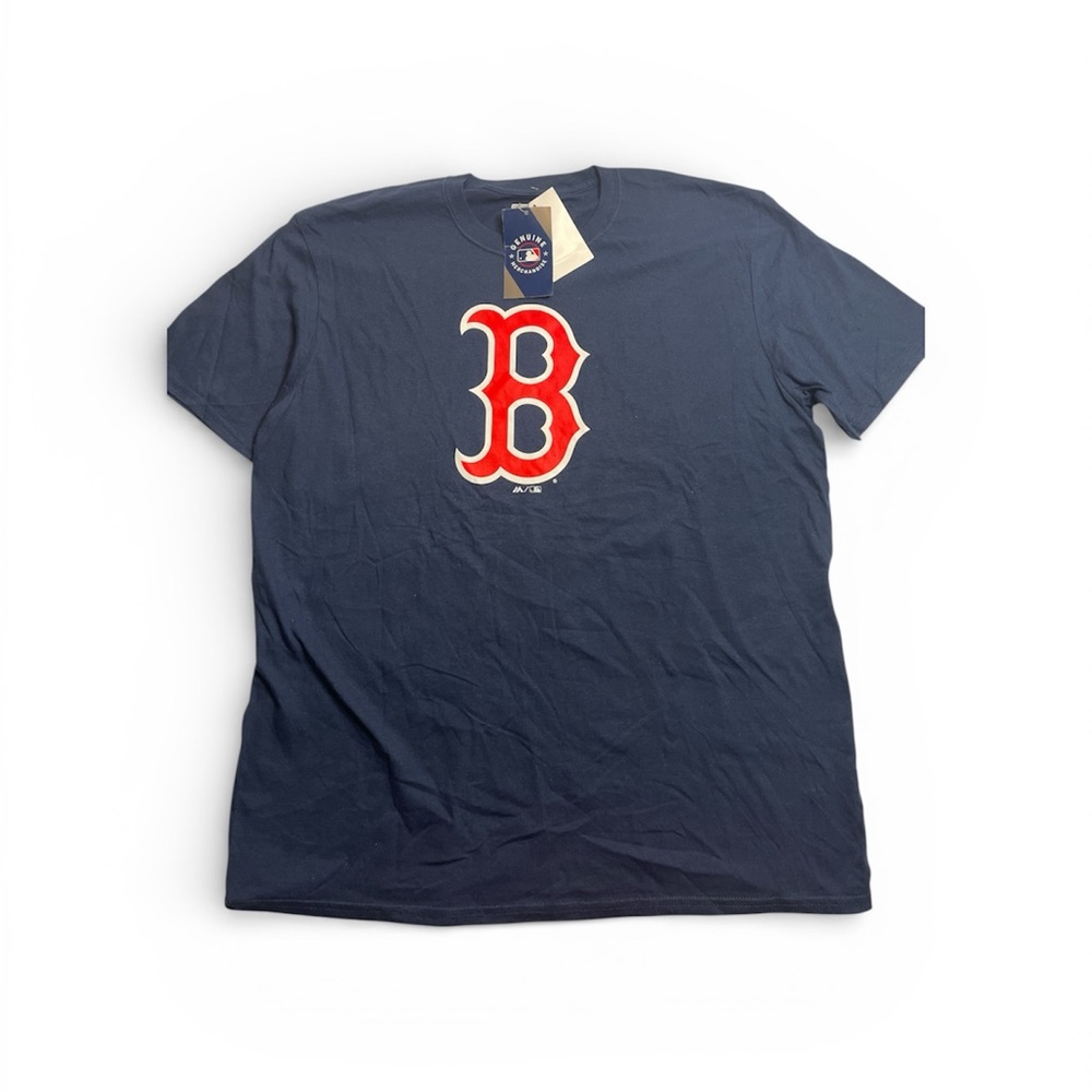 Majestic Boston Red Sox T-Shirt Navy Blue MLB Genuine Merchandise XL New